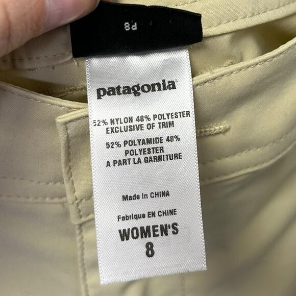 Patagonia Beige Outdoor Convertible Nylon Blend Hiking Ankle Pants Womens 8 - Picture 4 of 7